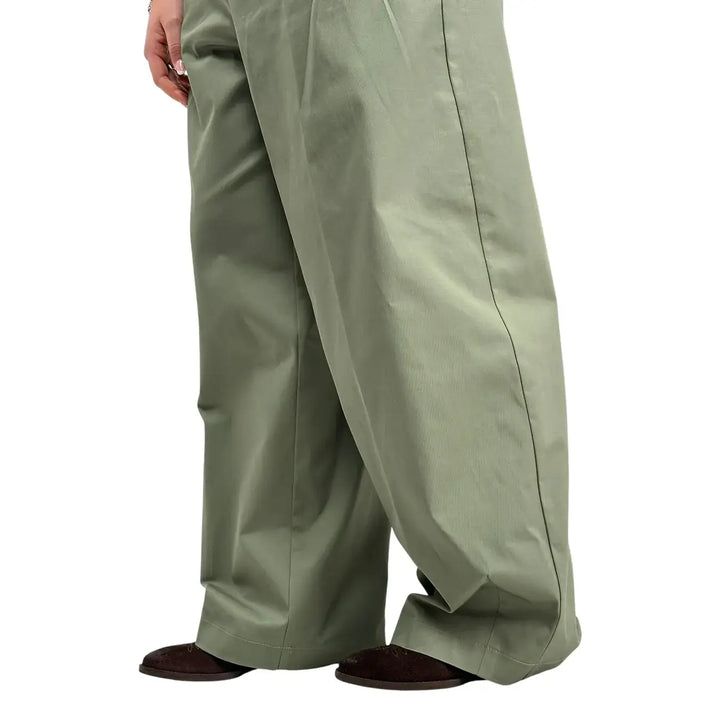 Kontatto, Pantaloni Palazzo, Donna, Cotone, Verde