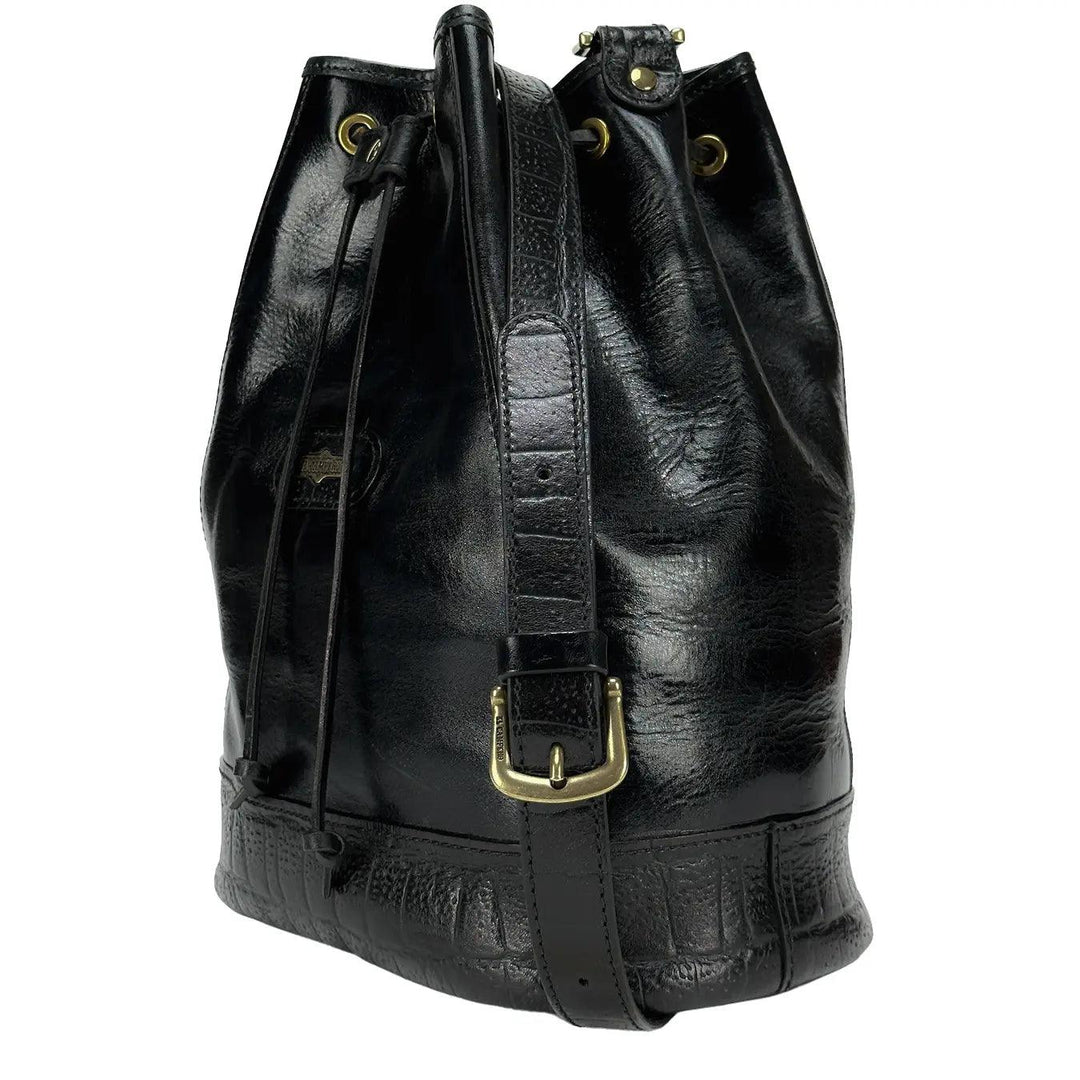 El Campero Women's Bucket Bag, 80s, Eco-sustainable Leather, Brown