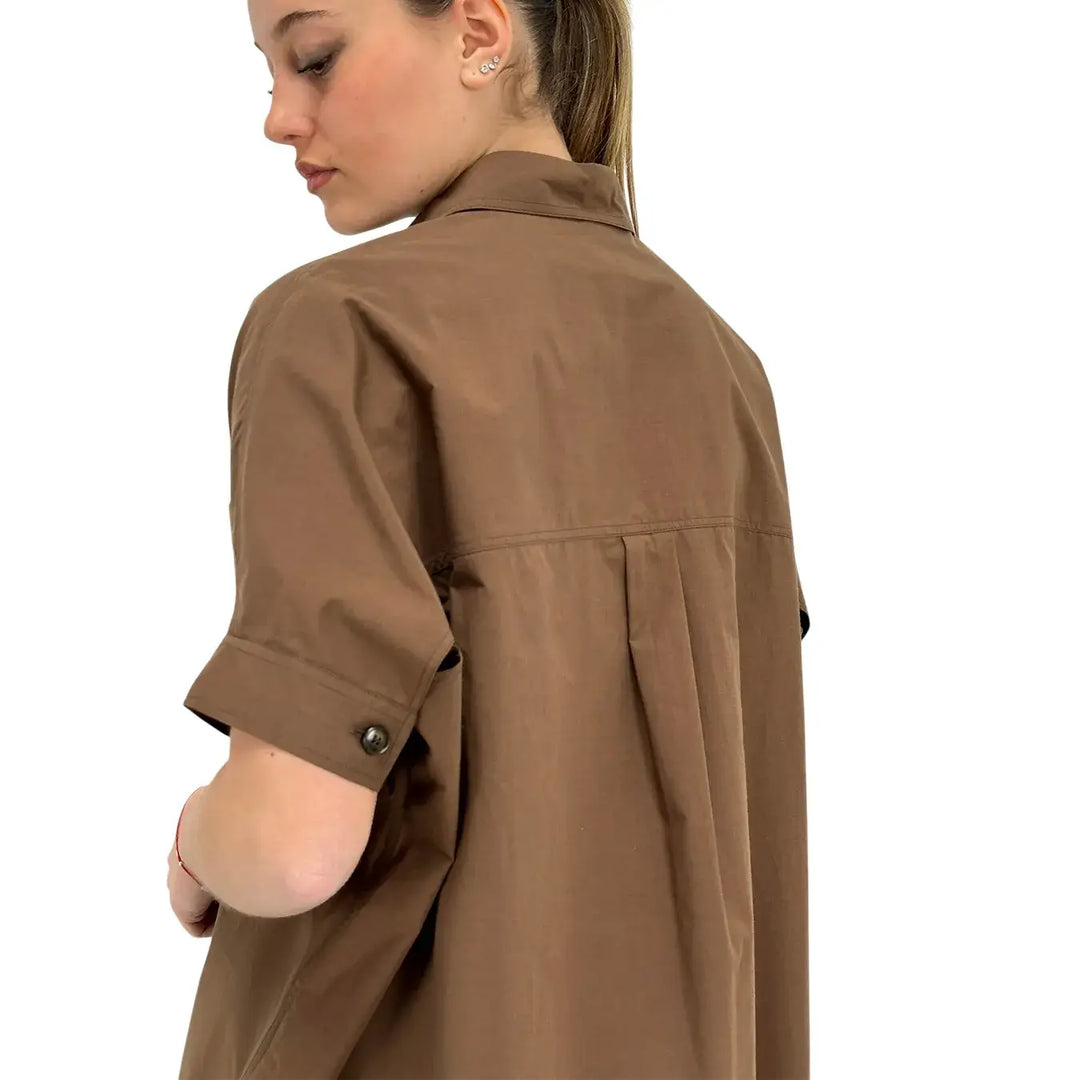 Ottod'Ame, Camicia, Donna, Maniche Corte, Cioccolato