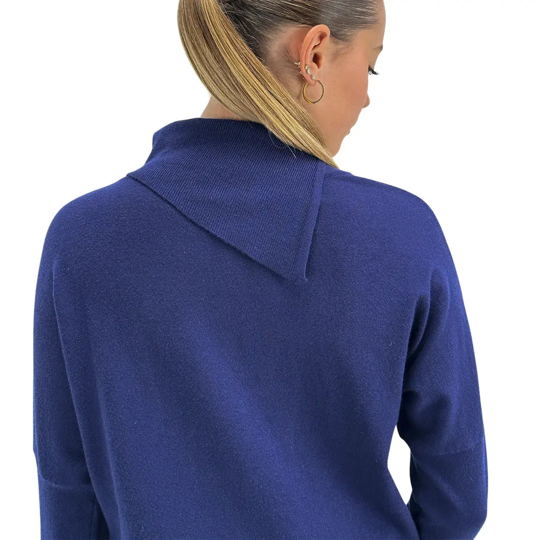 Koralline, Maglia, Donna, Tessuto Misto, Blu