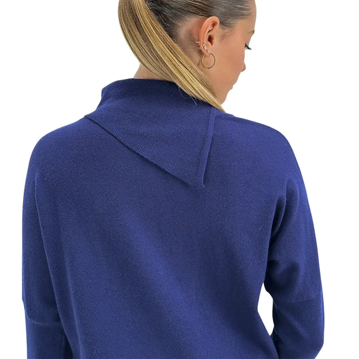 Koralline, Maglia, Donna, Tessuto Misto, Blu