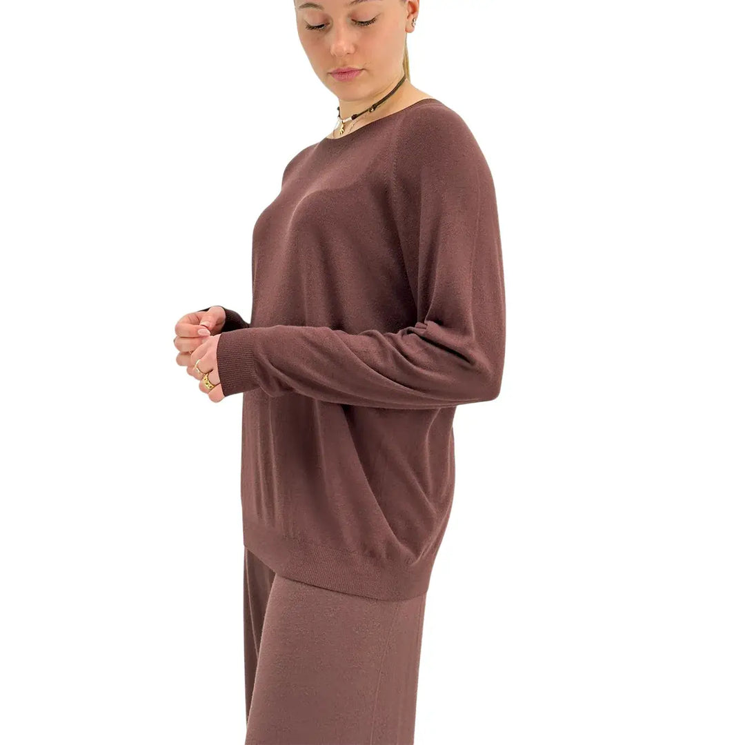 Kontatto, Maglia, Donna, Girocollo, Marrone