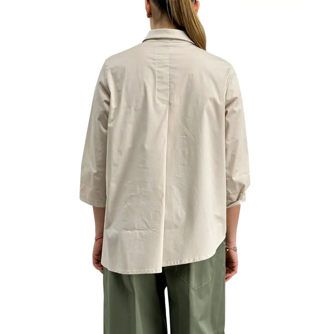 Bassini, Blusa, Donna, Cotone, Beige