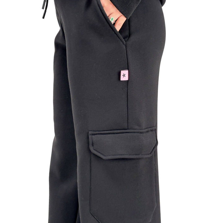 Superculture, Pantaloni, Donna, Ambra, Cotone, Nero