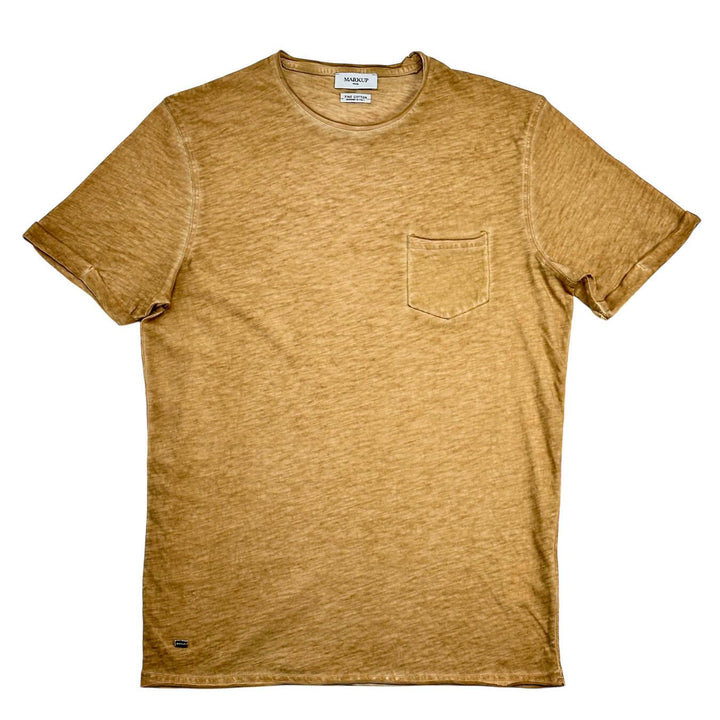 MarKup Men's Shirt, T-Shirt, Crew Neck, Flamed Jersey, Pocket