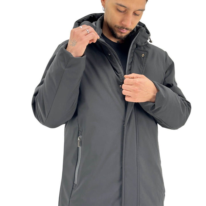 Markup, Parka, Uomo, Poliestere, Nero