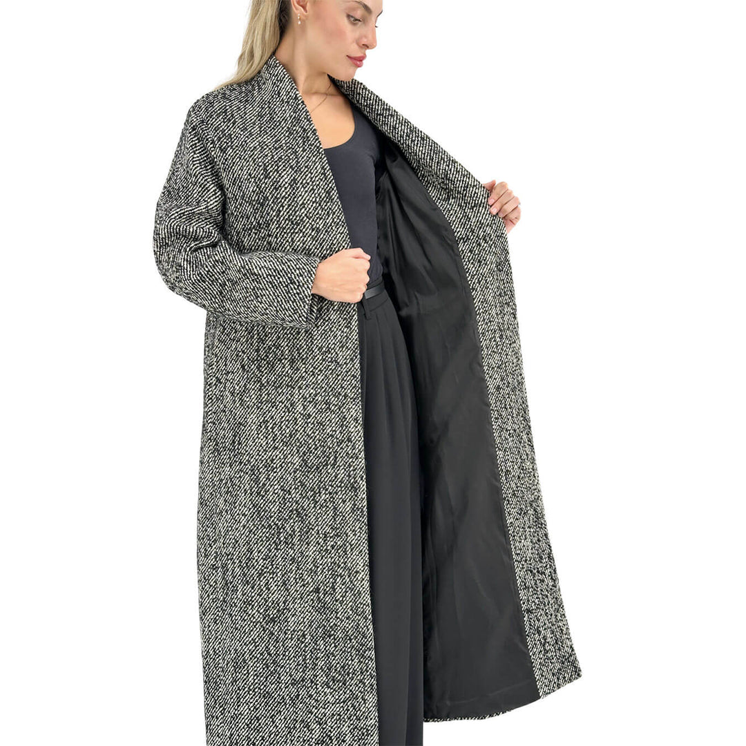 Ottod'Ame, Cappotto Lungo, Monopetto, Lana, Grigio
