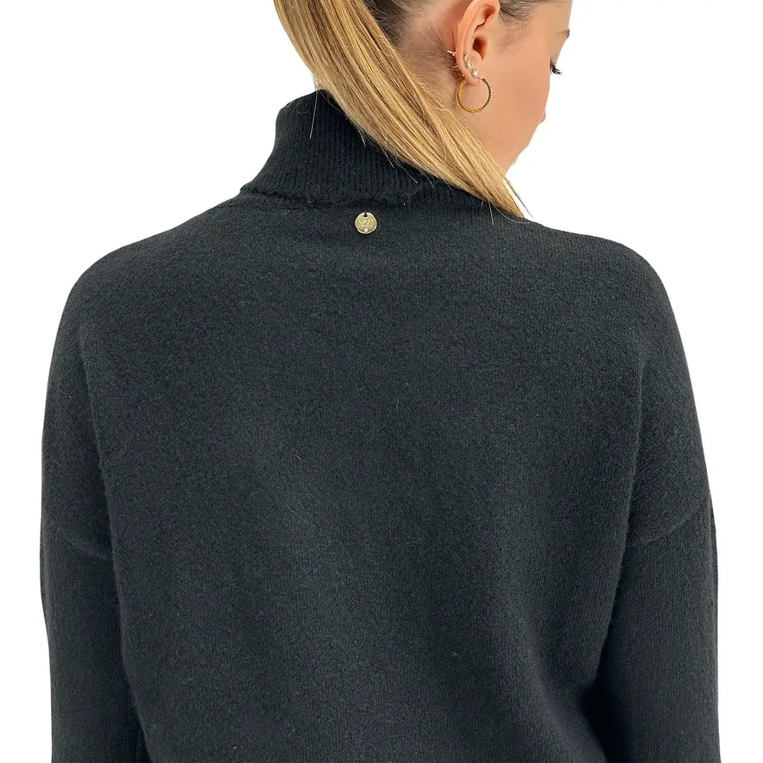 Markup, Maglia Collo Alto, Donna, Tessuto Misto, Nero