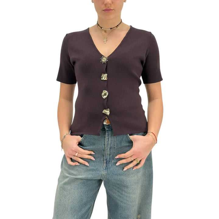 Kontatto, Giacchina in Maglia, Donna, Marrone