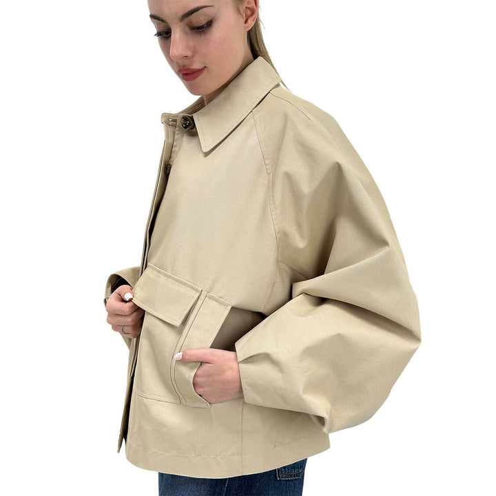 Oof Wear Giacca Donna, Trench Modulare a Cappa, Beige