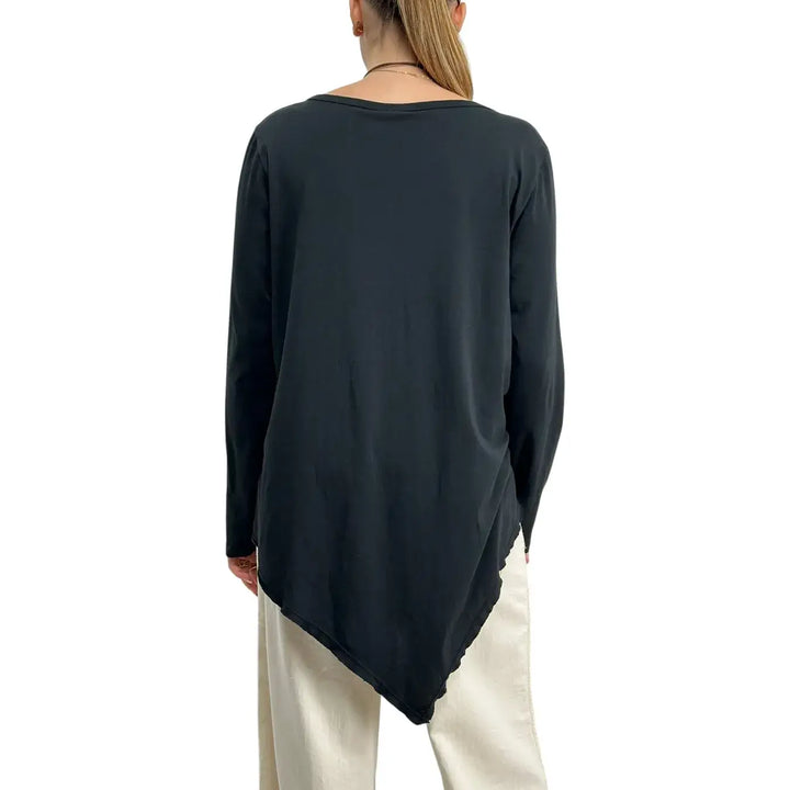 Bassini, T-Shirt Over, Donna, Cotone, Nero