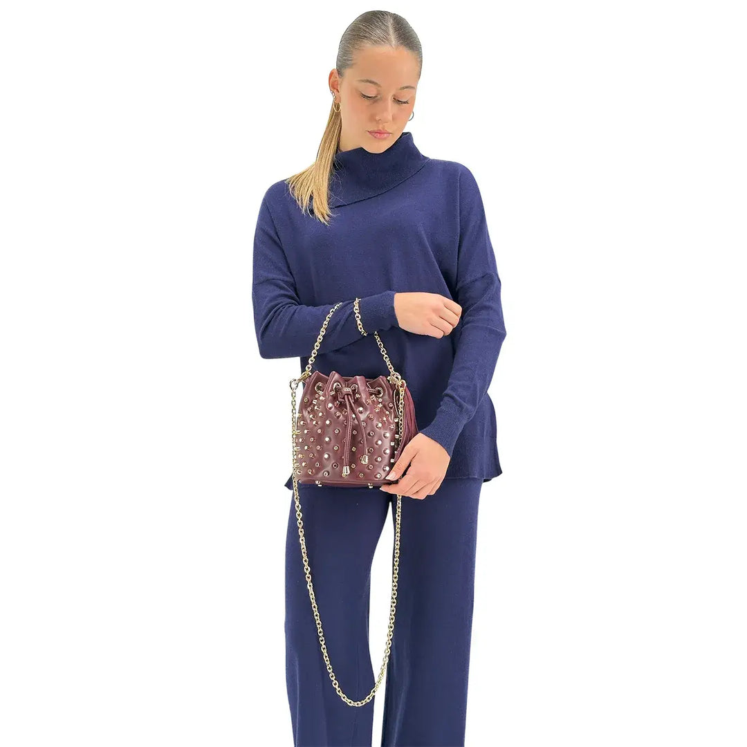 Koralline, Maglia, Donna, Tessuto Misto, Blu