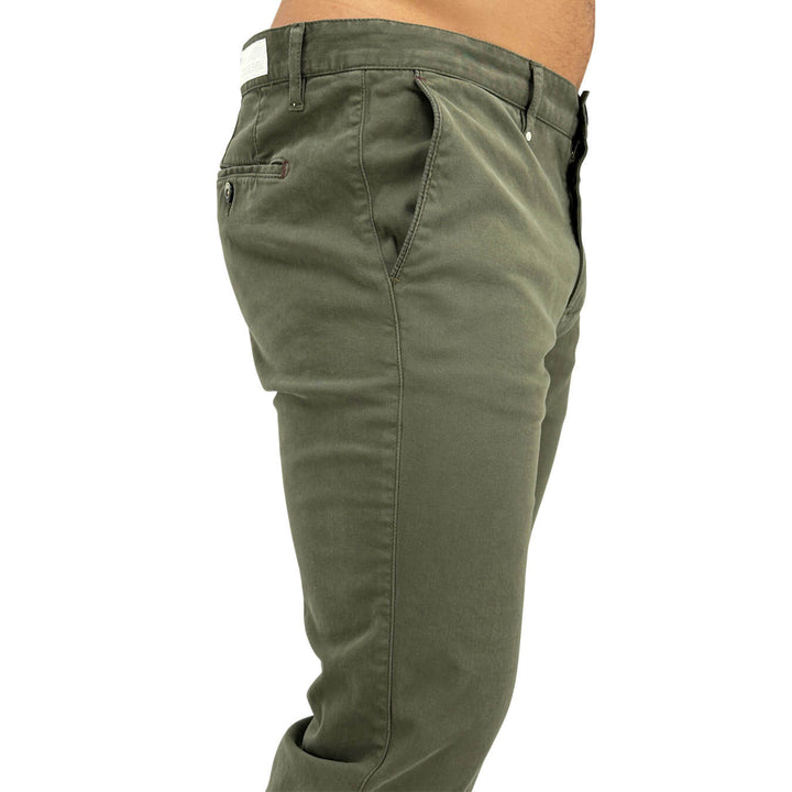 BL.11, Pantaloni, Uomo, Cotone, Verde