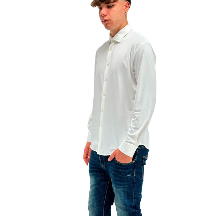 BL.11 Block Eleven Men's Shirt, Basic, Classic Collar, White