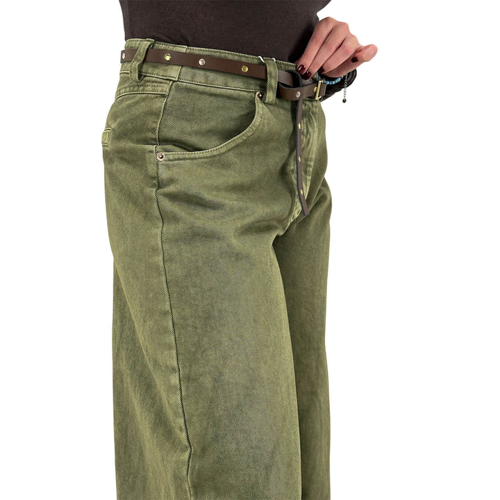 Motel, Pantaloni, Donna, Cotone, Verde