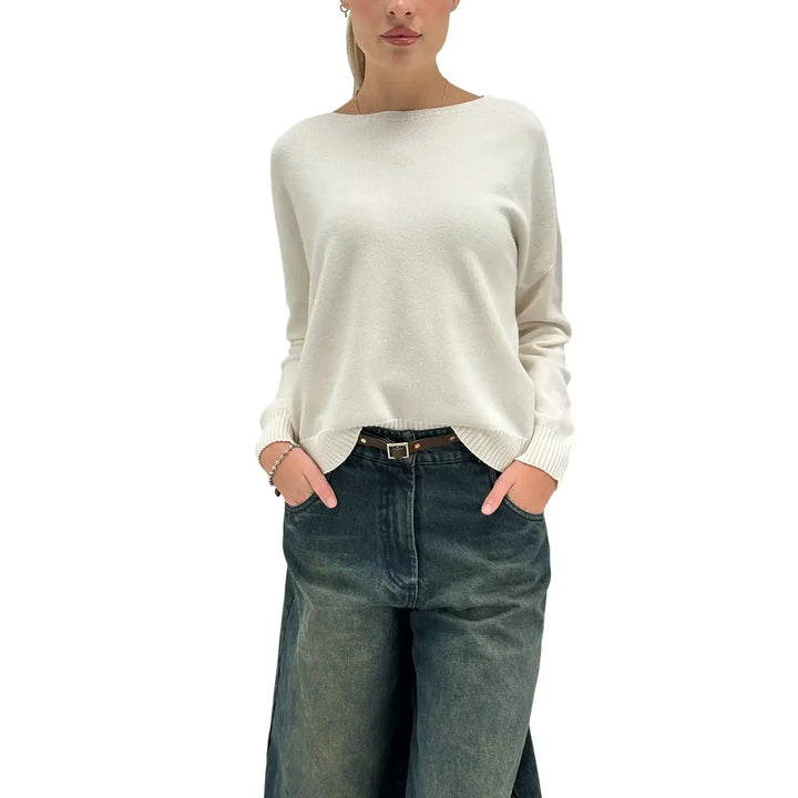 Motel, Maglia, Donna, Tessuto Misto, Crema