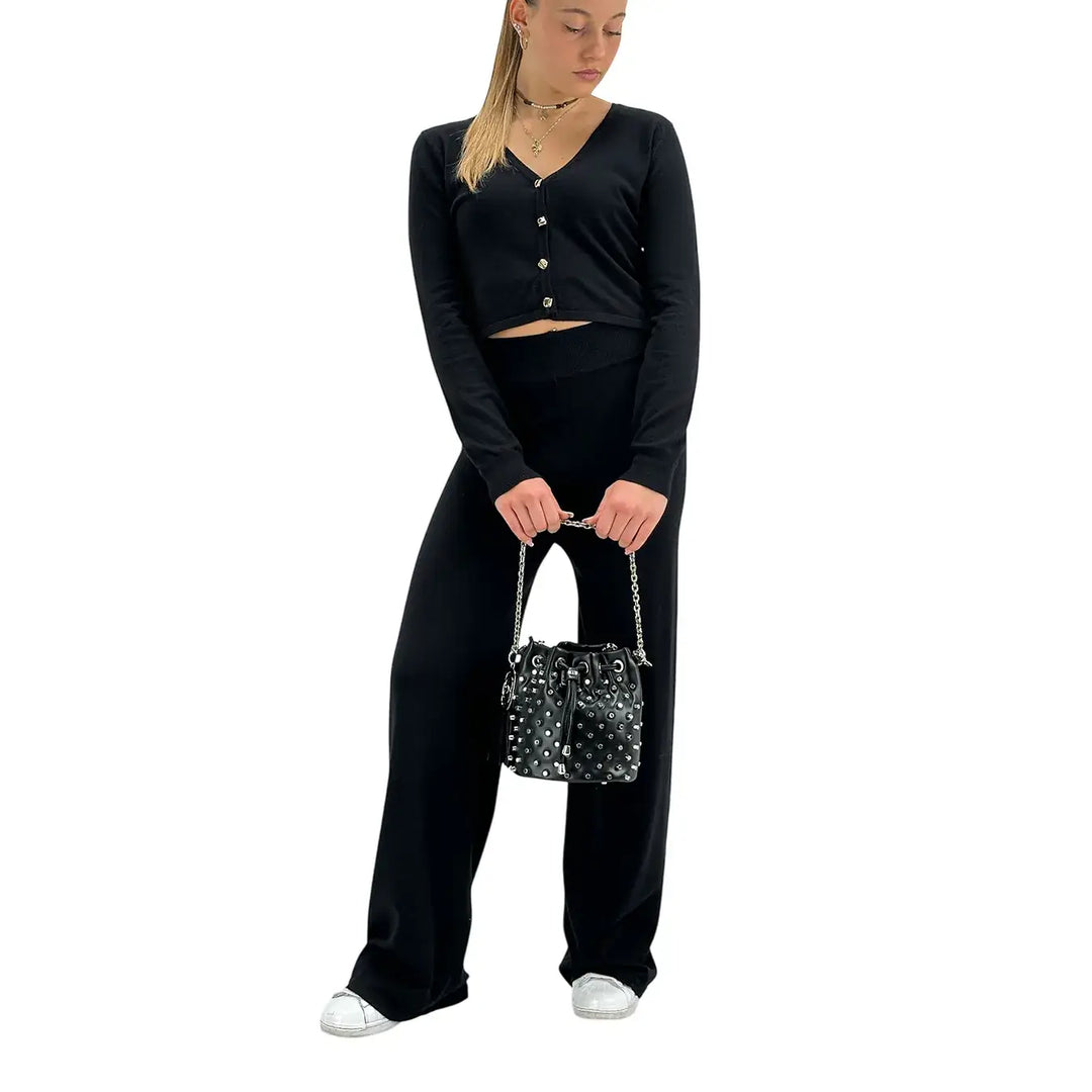 Koralline, Twinset, Donna, Tessuto Misto, Nero