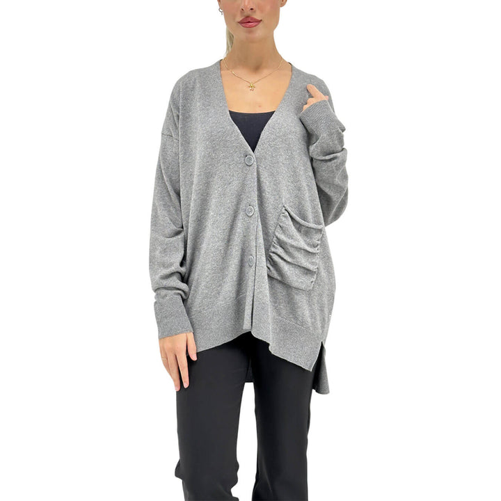 Relish, Cardigan, Donna, Salamina, Cotone, Grigio