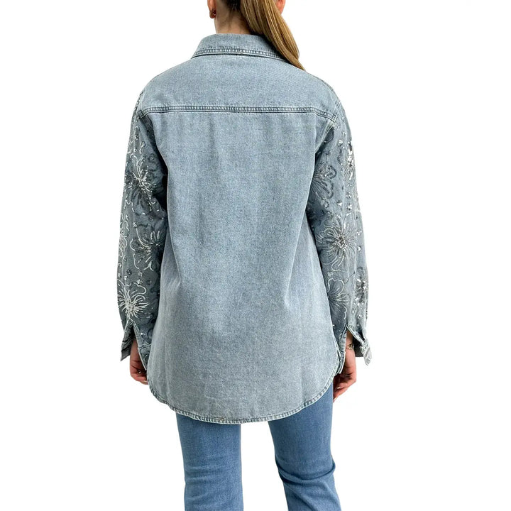 Bassini, Giubbotto Jeans, Donna, Cotone, Blu