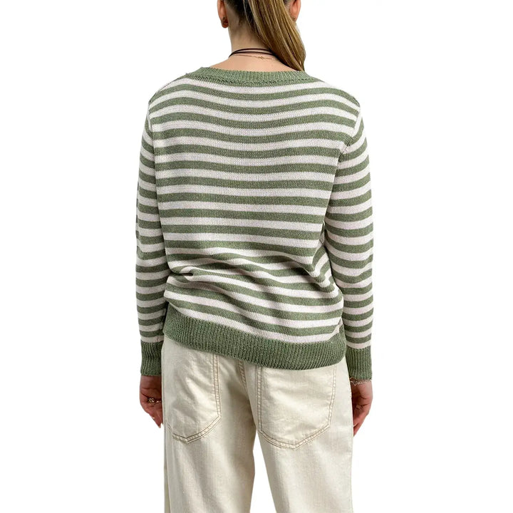 Bassini, Maglia a Righe, Donna, Cotone, Rosa e Verde