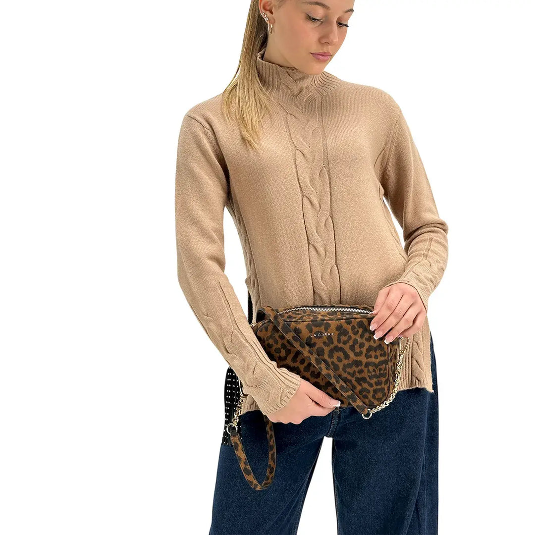 Markup, Maglia Collo Alto, Donna, Tessuto Misto, Beige