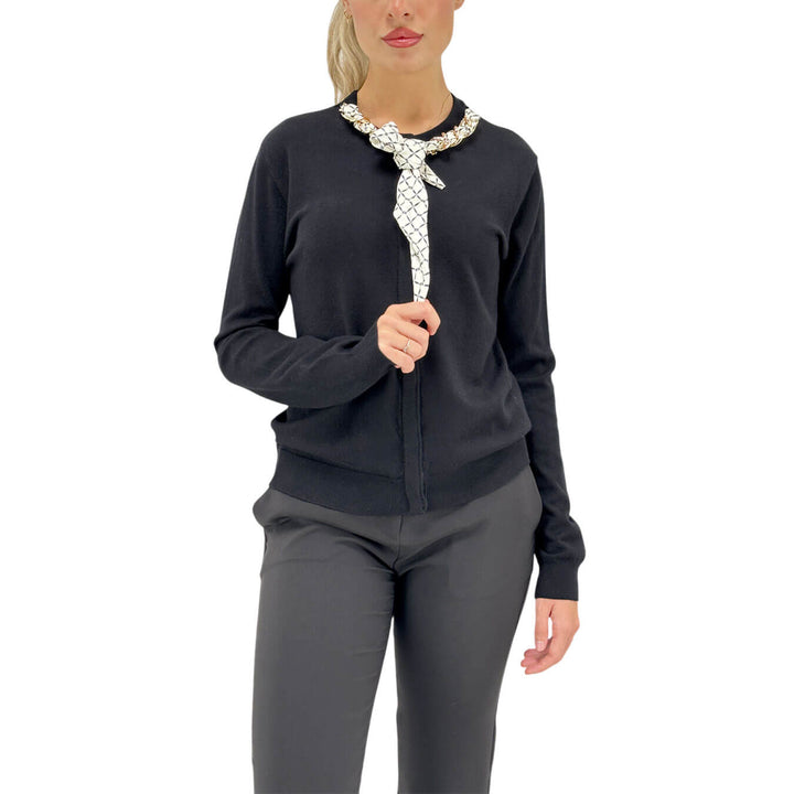 Relish, Cardigan, Donna, Bice, Foulard, Viscosa, Nero