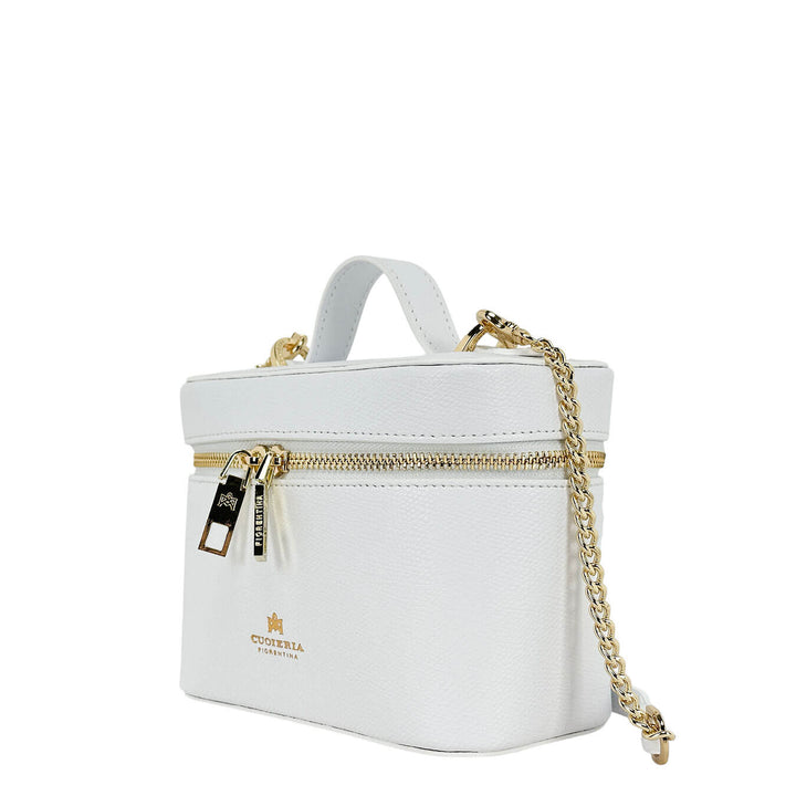 Cuoieria Fiorentina Beauty Borsa Donna, Tracolla, Pelle, Bianco