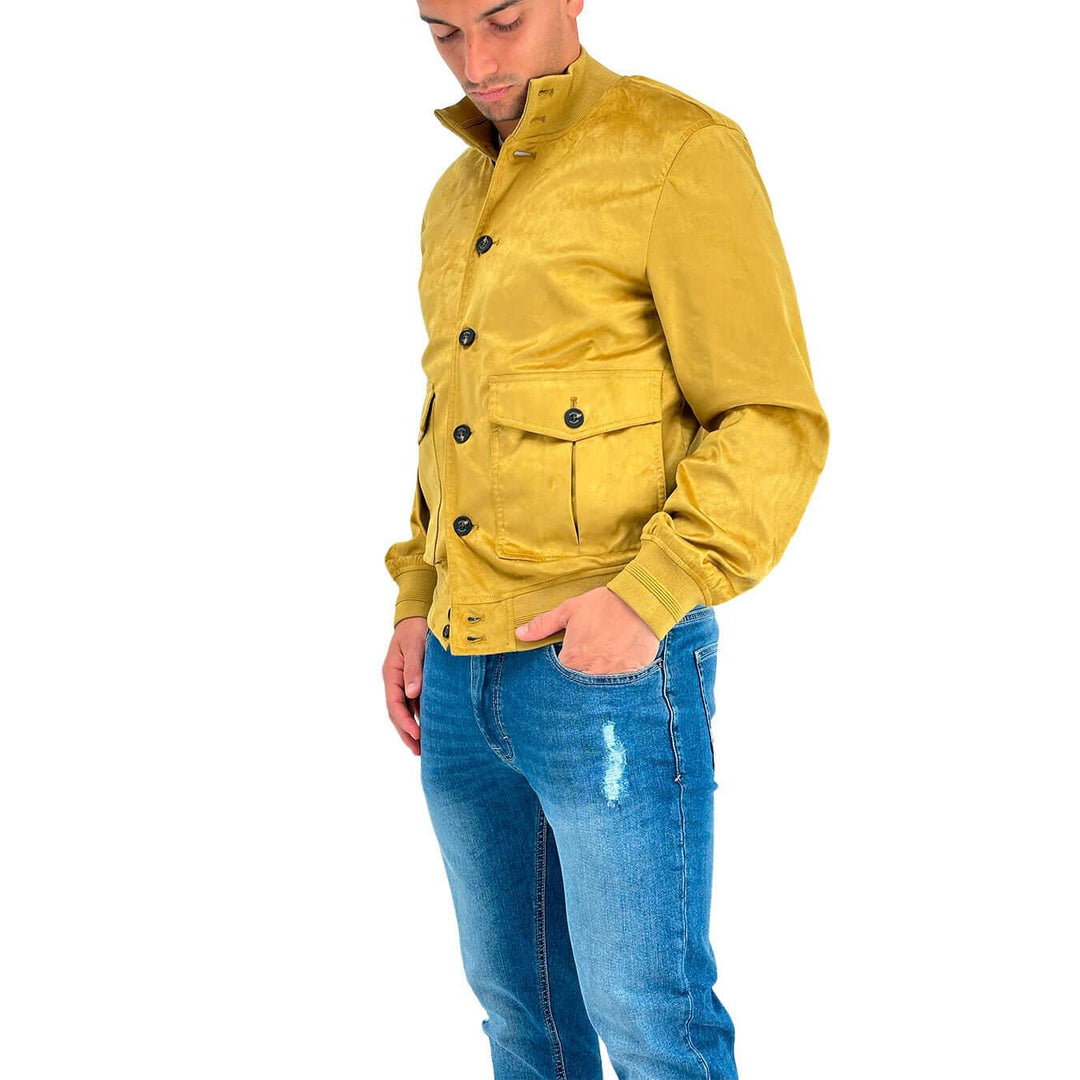 MarKup Giubbotto Uomo, Jacket Biker, Camoscio Ecologico, Slim, Tasche - BassiniBoutique.it