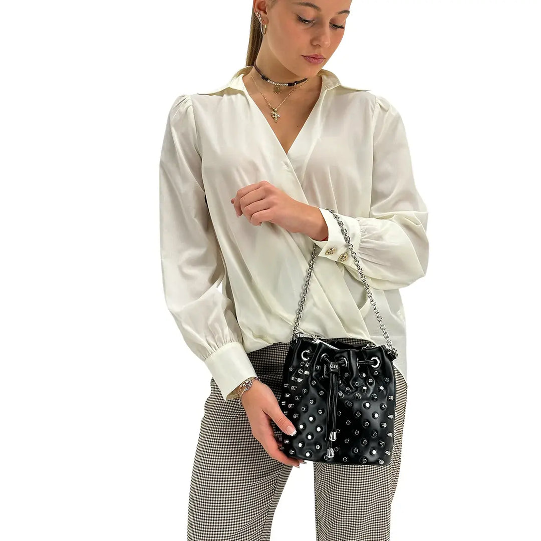 Koralline, Blusa, Donna, Poliestere, Panna