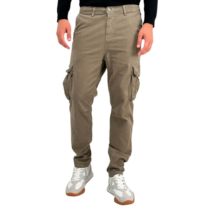 BL.11 Block Eleven Pantaloni Uomo, Cargo, Tasche Laterali, Cotone, Grigio