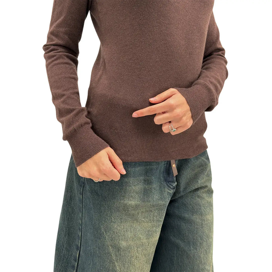 Motel, Maglia Lupetto, Donna, Tessuto Misto, Marrone