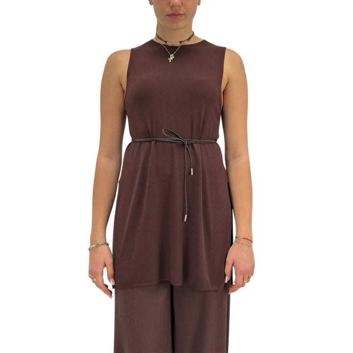 Kontatto, Maglia, Donna, Tessuto Misto, Marrone