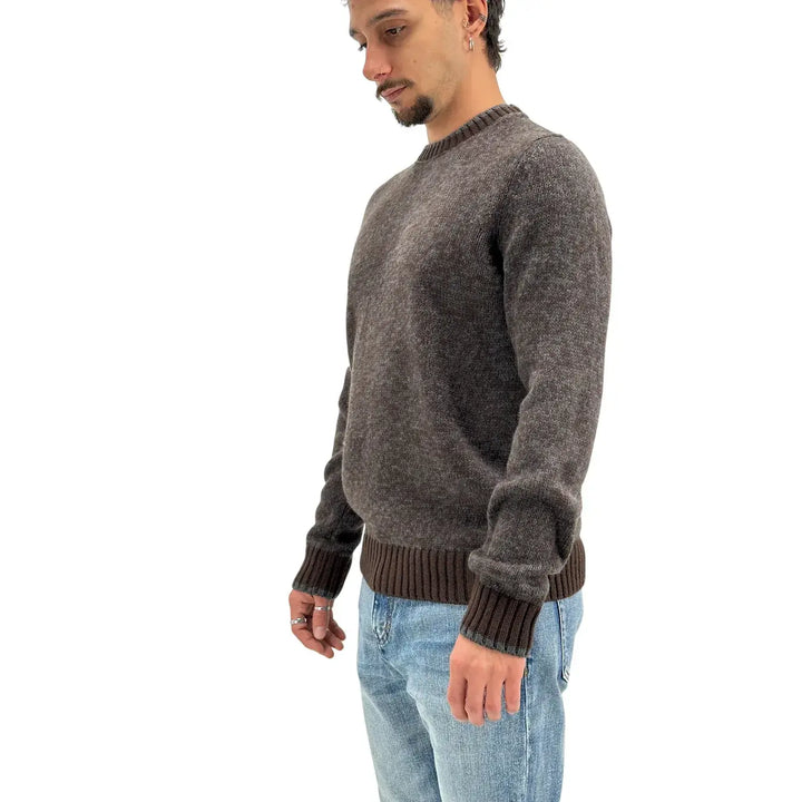 Markup, Maglia, Uomo, Girocollo, Marrone