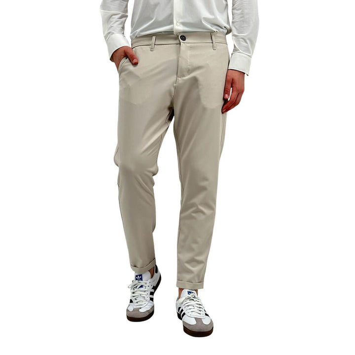 Imperial Pantaloni Uomo, Chino, Regular Fit, Tessuto Misto, Beige