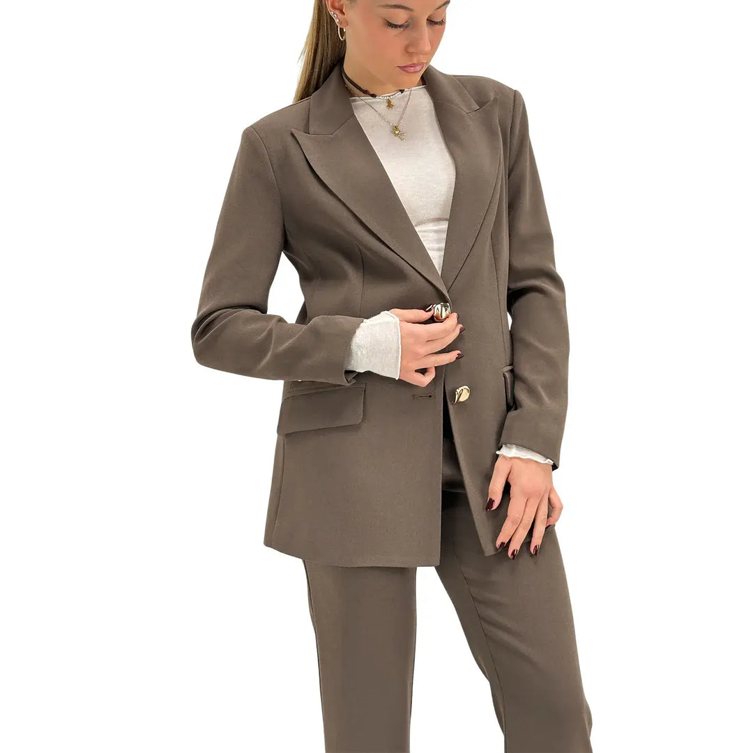 Koralline, Giacca, Donna, Poliestere, Marrone