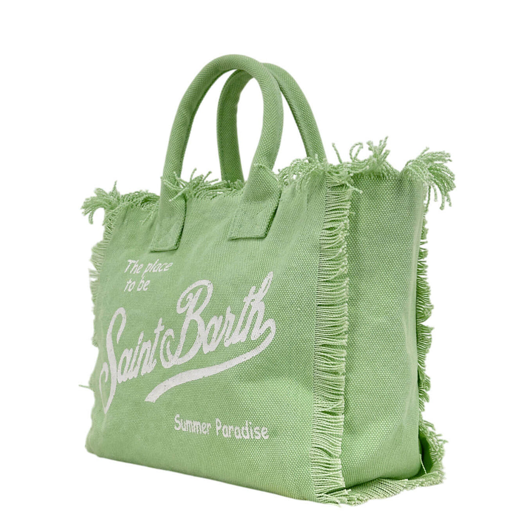 Mc2 Saint Barth Colette Borsa a Mano Donna, Canvas di Cotone, Verde