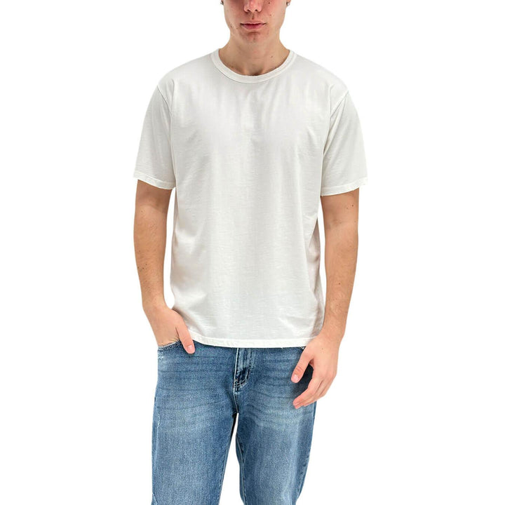 Amaránto T-Shirt Basic Uomo, Girocollo, Cotone, Bianco