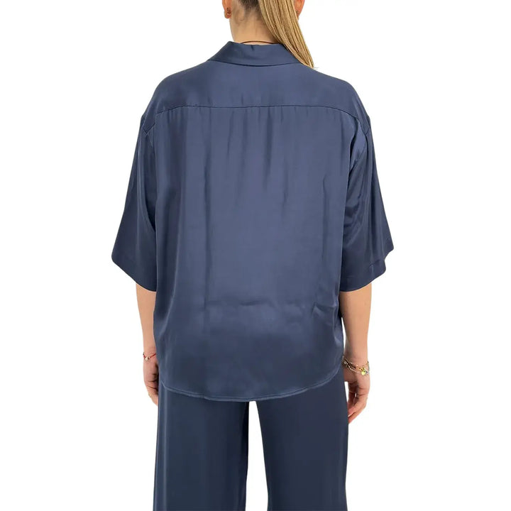 Ottod'Ame, Camicia, Donna, Maniche Corte, Blu Night