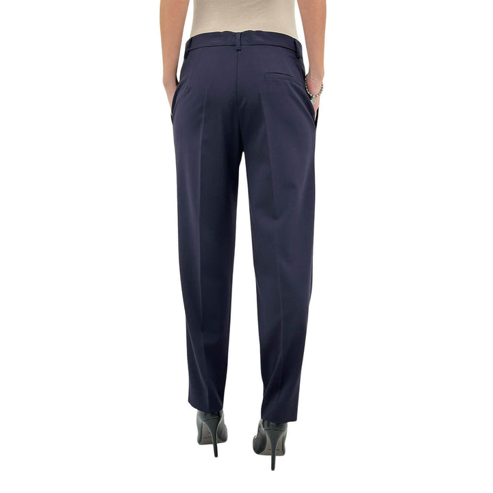 Ottod'Ame Lea Pantaloni Donna, Modello Classico, Tessuto Misto, Blu