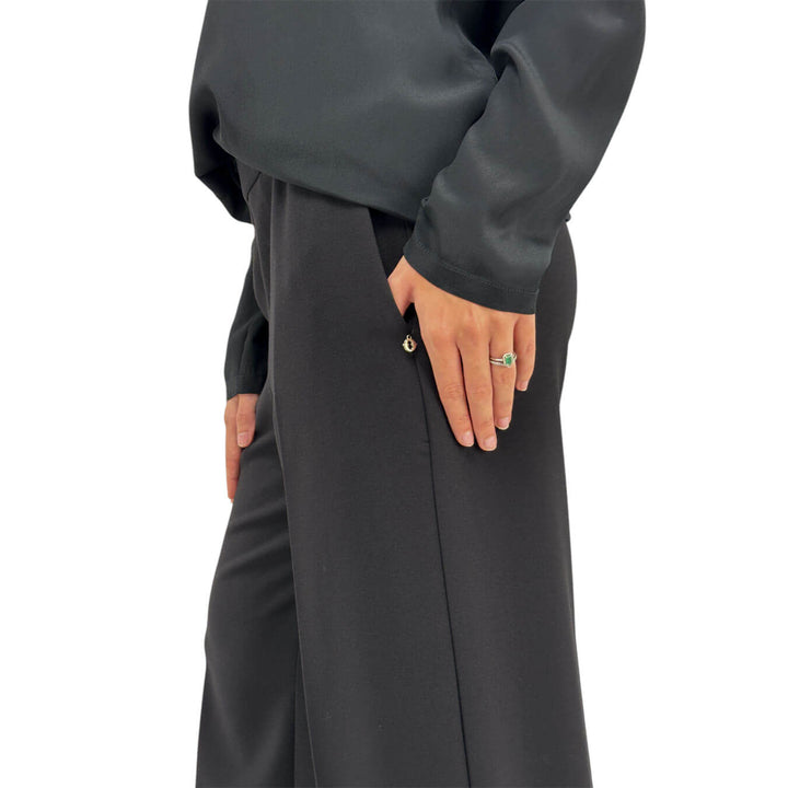 Ottod'Ame, Pantaloni, Donna, Sofia, Poliestere, Nero