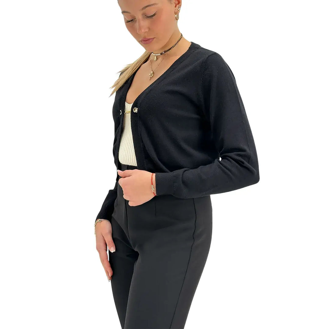 Koralline, Coprispalle, Donna, Tessuto Misto, Nero