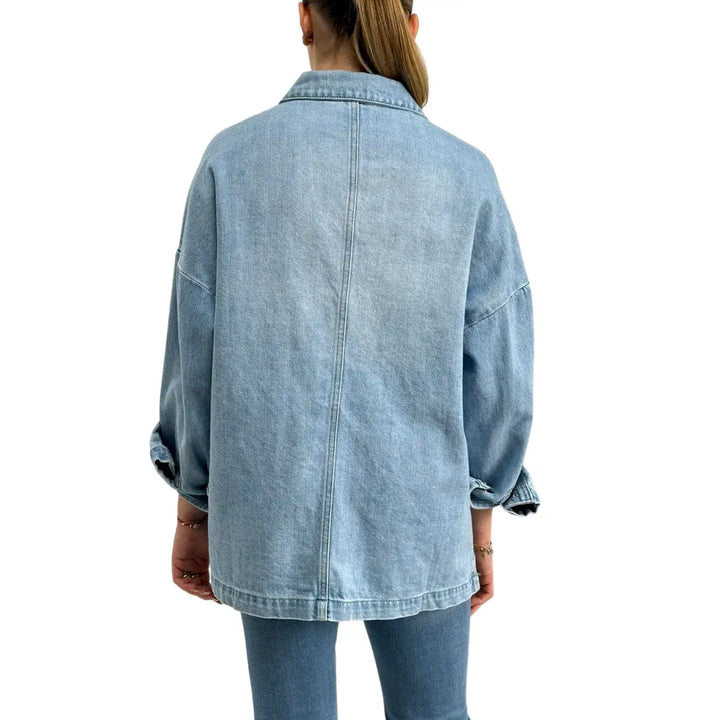 Bassini, Giubbotto Jeans, Donna, Cotone, Blu