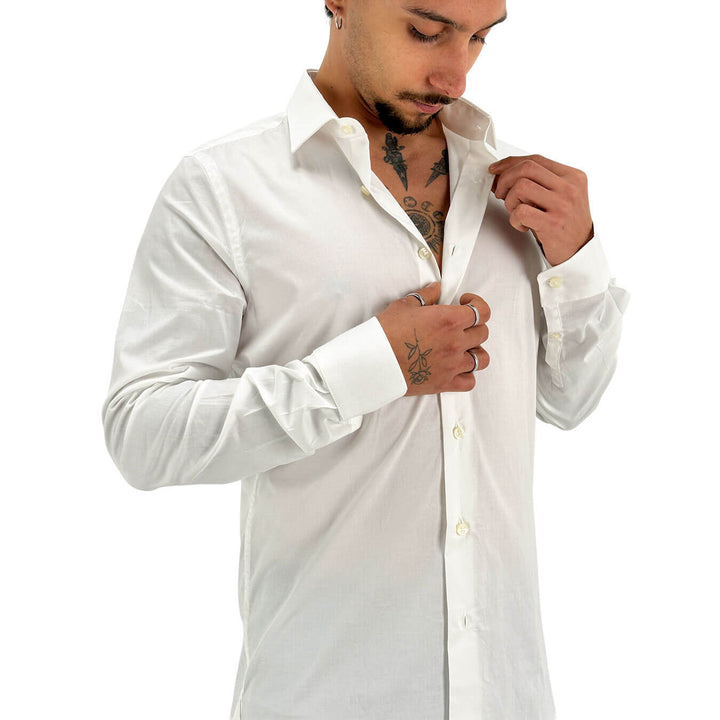 Markup, Camicia, Uomo, Cotone, Bianco