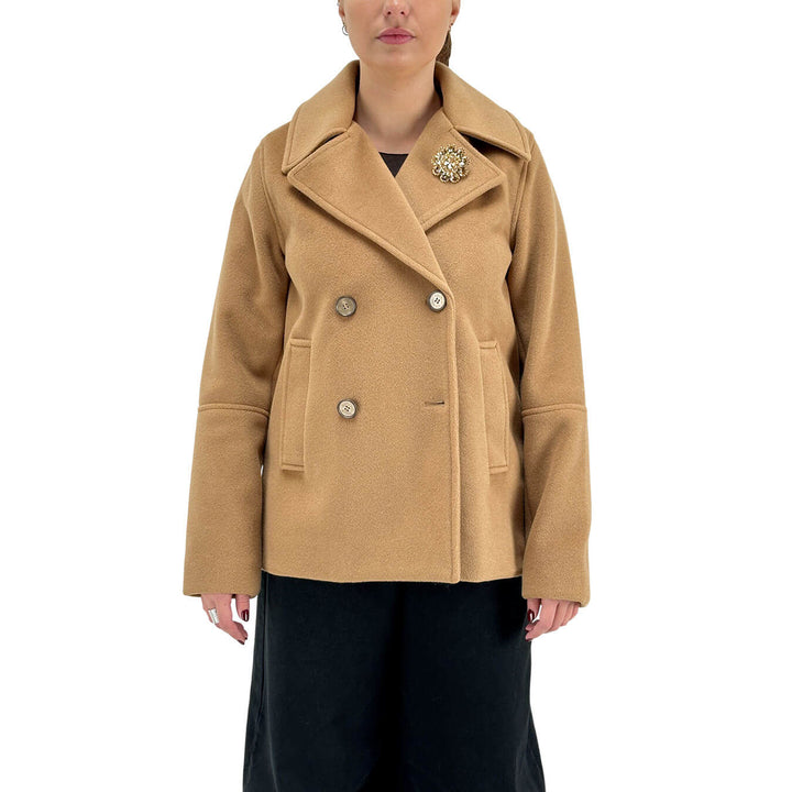 Markup, Cappotto, Donna, Tessuto Misto, Beige