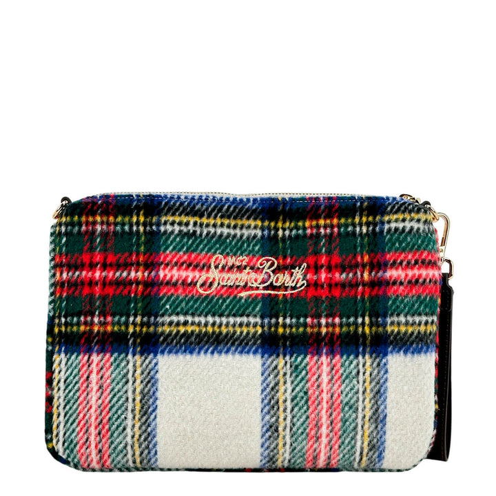 Mc2 Saint Barth Borsa Donna, Pouch a Tracolla Parisienne, Tartan, Multicolore