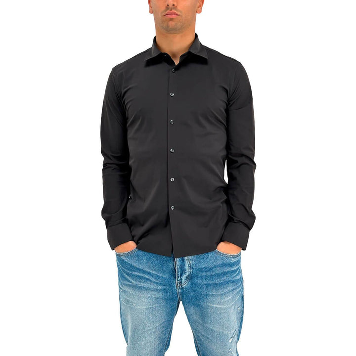 Unity Camicia Uomo, Colletto Classico, Tessuto Softech, Traspirante - BassiniBoutique.it