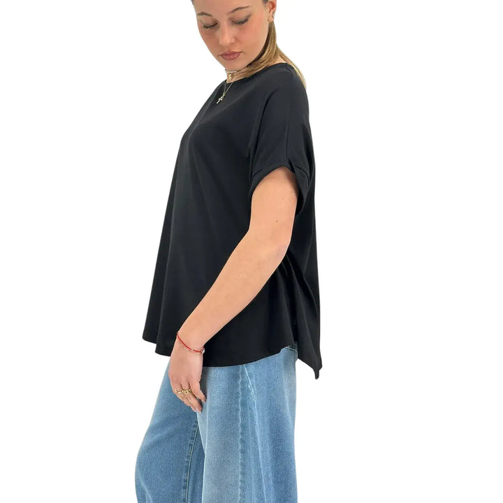 Ottod'Ame, T-Shirt, Donna, Cotone, Nero
