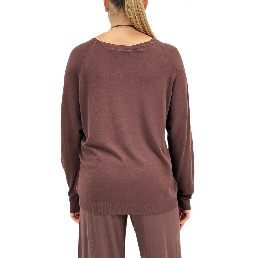 Kontatto, Maglia, Donna, Girocollo, Marrone