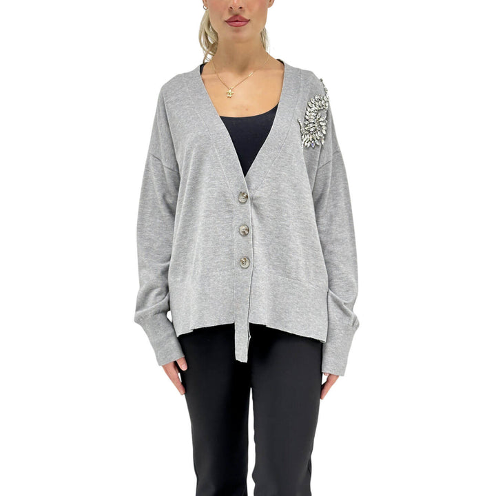 Relish, Cardigan, Donna, Venetico, Viscosa, Grigio