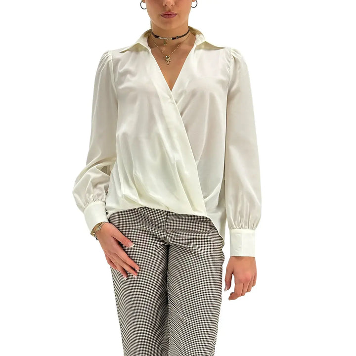 Koralline, Blusa, Donna, Poliestere, Panna